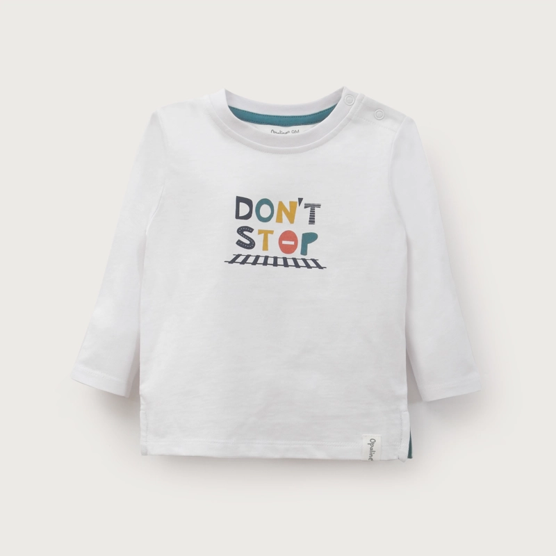 POLERA BLANCA MANGA LARGA INFANT NIÑO OPALINE - 2