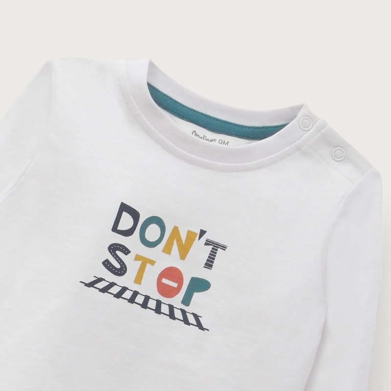POLERA BLANCA MANGA LARGA INFANT NIÑO OPALINE - 4