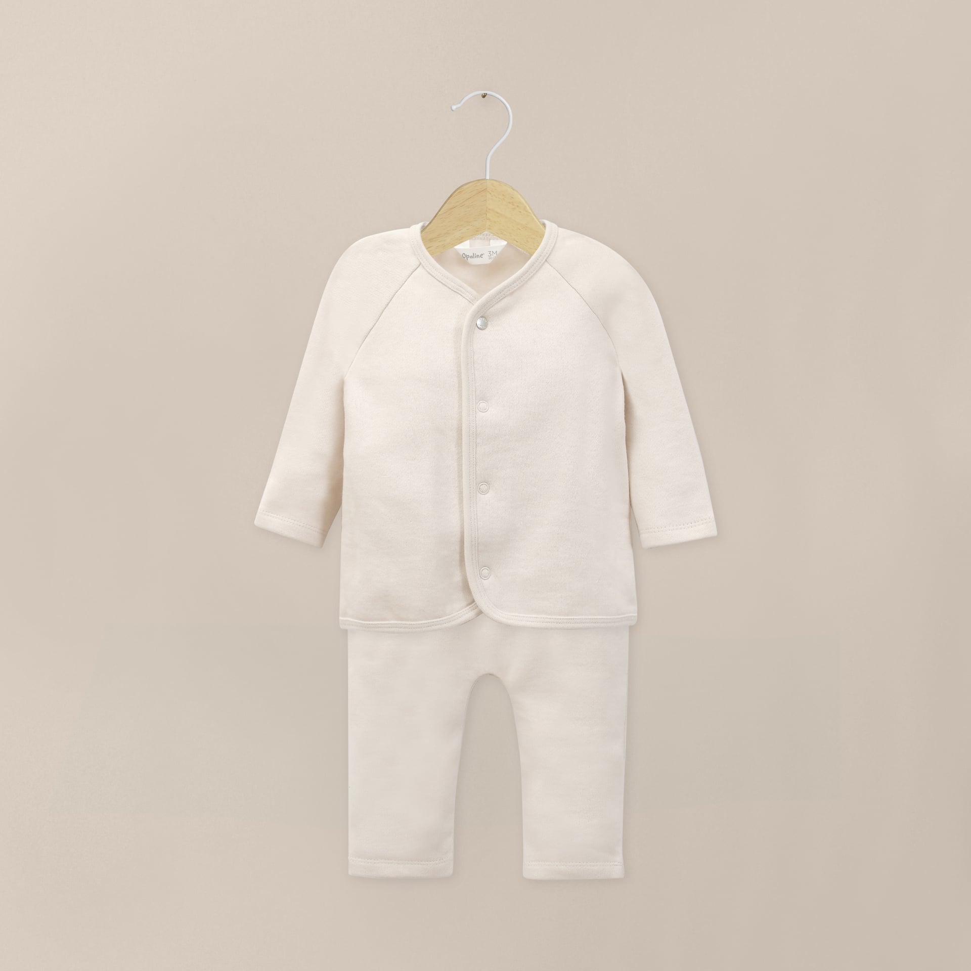 CONJUNTO BEBE UNISEX CREMA OPALINE - 1