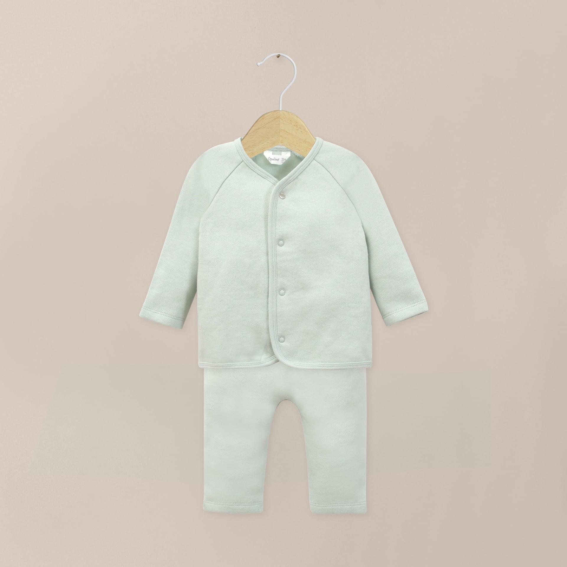 CONJUNTO BEBE NIÑO VERDE OPALINE - 1