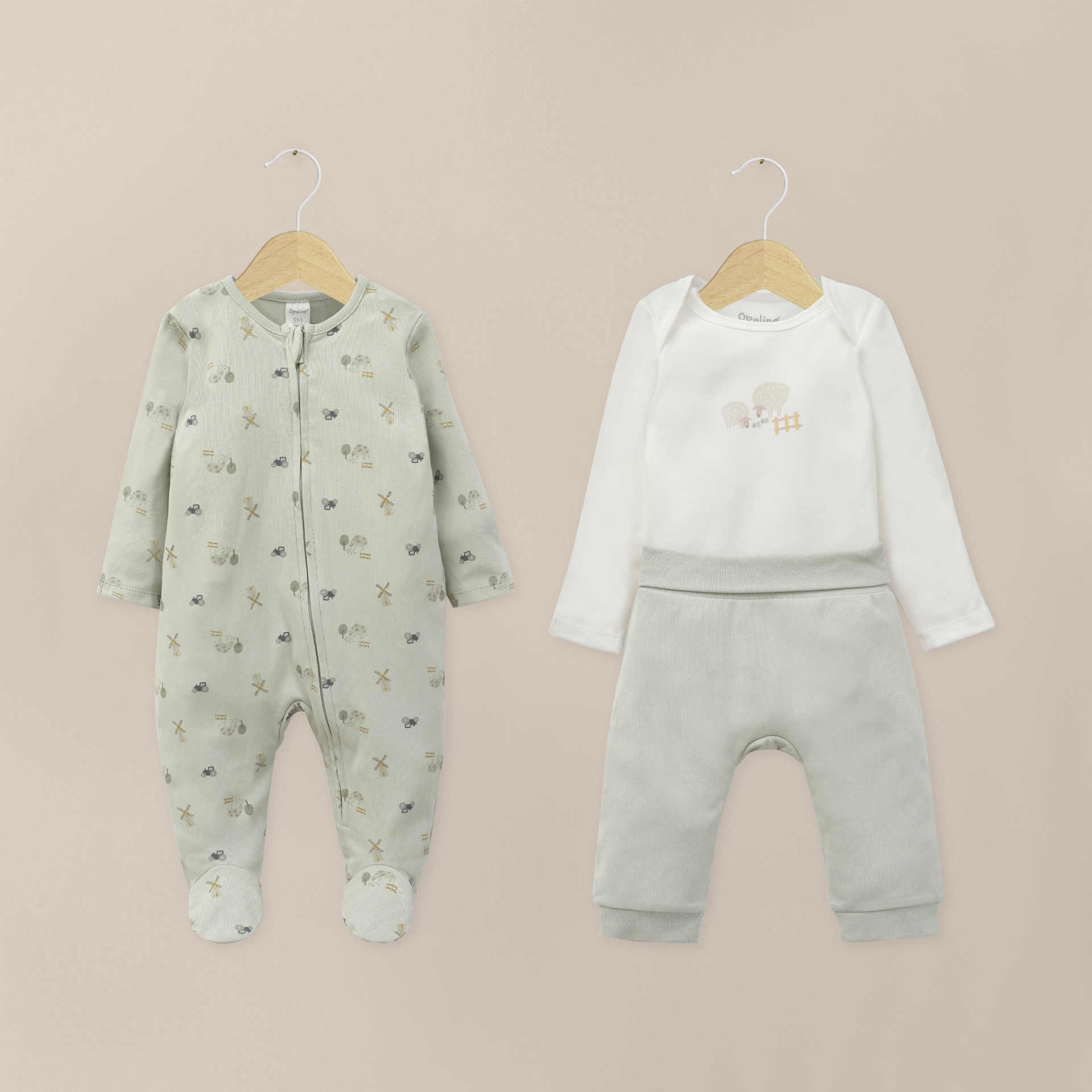 CONJUNTO BEBE NIÑO MENTA OPALINE - 1