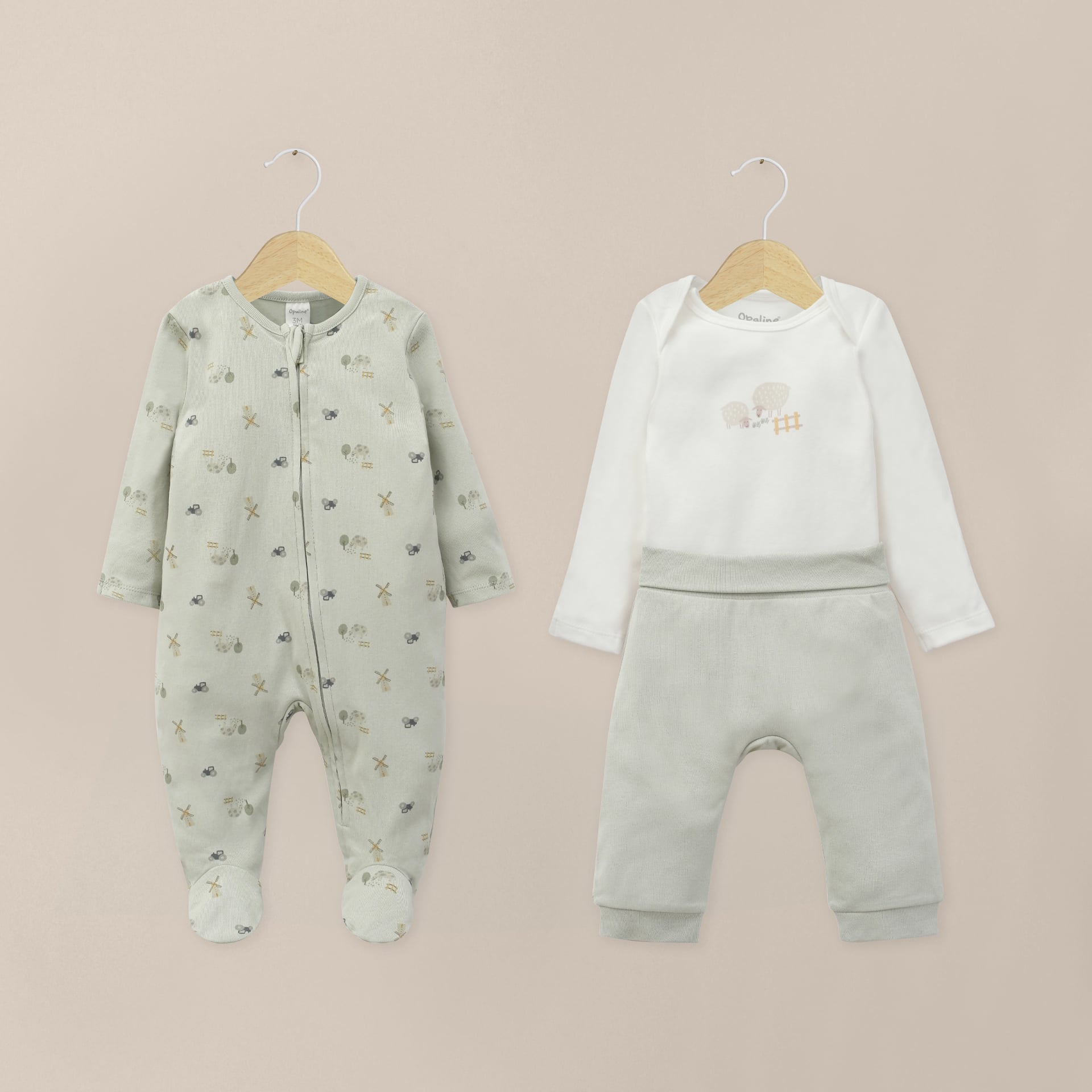 CONJUNTO BEBE NIÑO MENTA OPALINE - 1