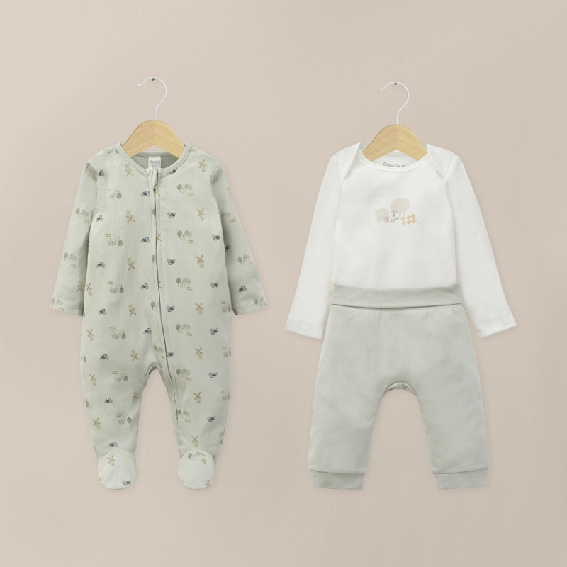 CONJUNTO BEBE NIÑO MENTA OPALINE - 1