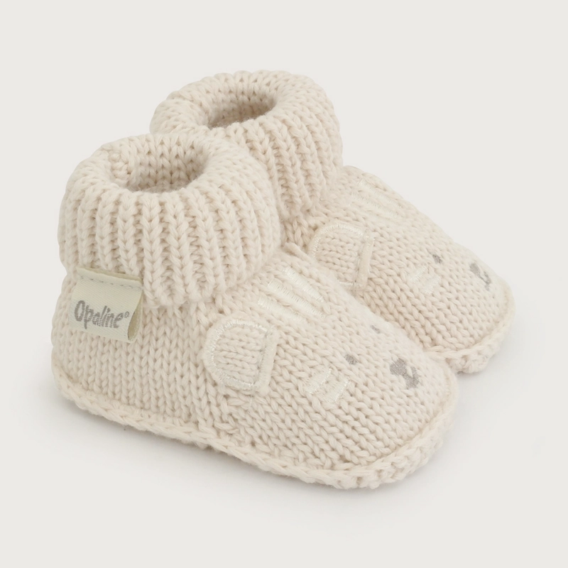 BOTIN TEJIDO BEIGE BEBE  OPALINE - 1