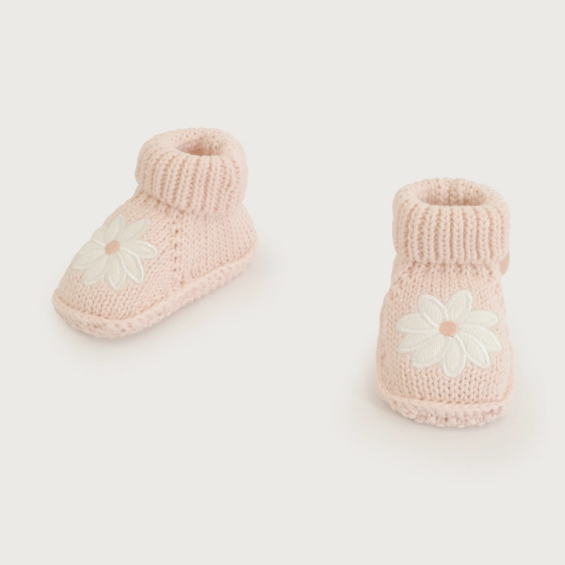 BOTIN TEJIDO ROSADO BEBE  OPALINE - 4