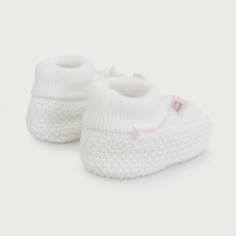 ZAPATO TEJIDO CONEJO BLANCO BEBE  OPALINE - 5