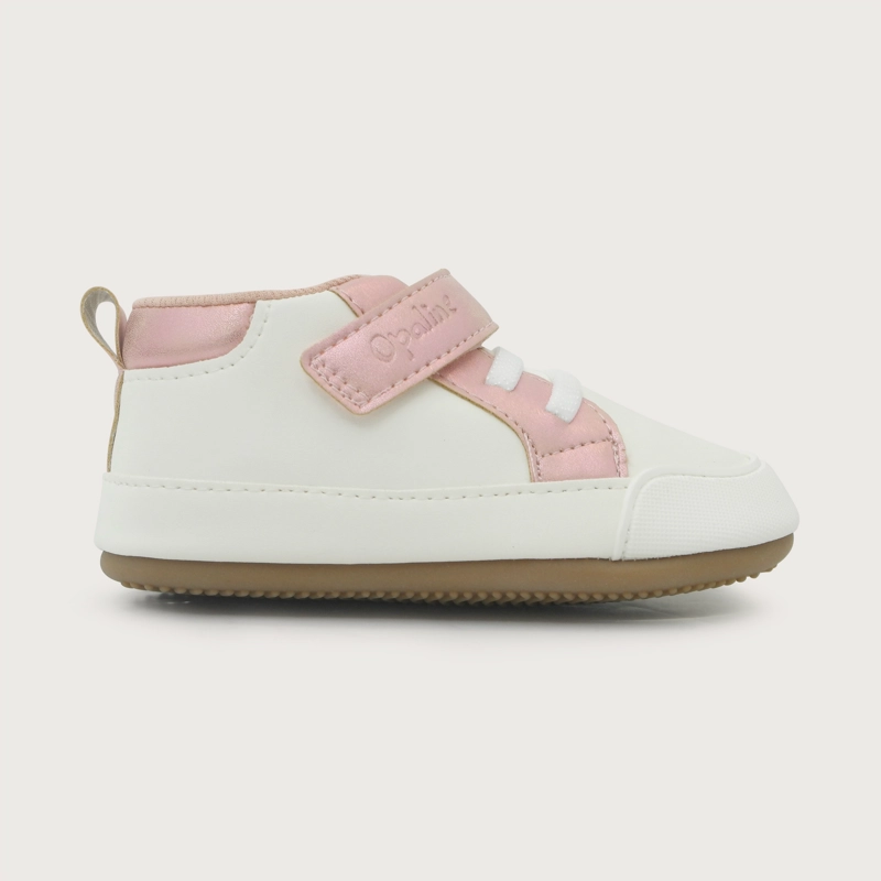 ZAPATILLA CASUAL FLEX BLANCA ROSADA NIÑA OPALINE - 2