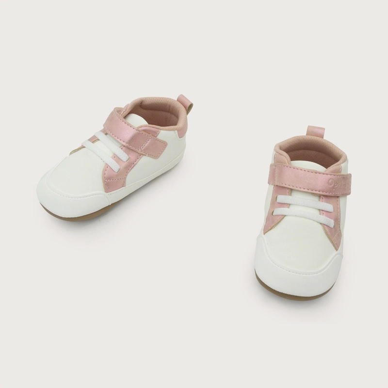 ZAPATILLA CASUAL FLEX BLANCA ROSADA NIÑA OPALINE - 4