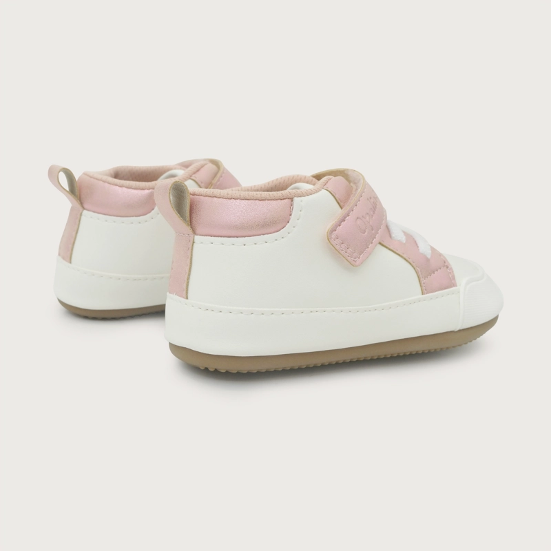 ZAPATILLA CASUAL FLEX BLANCA ROSADA NIÑA OPALINE - 5