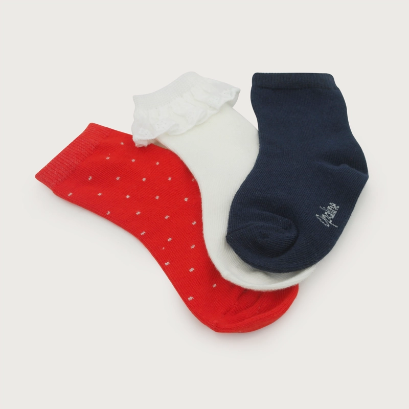 PACK DE 3 CALCETINES CON VUELOS  DE NIÑA OPALINE - 3