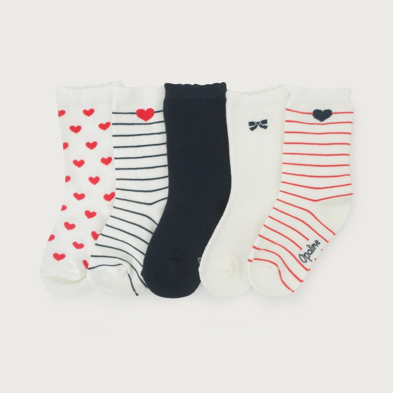 PACK DE 5 CALCETINES CON RAYAS DE NIÑA OPALINE - 1