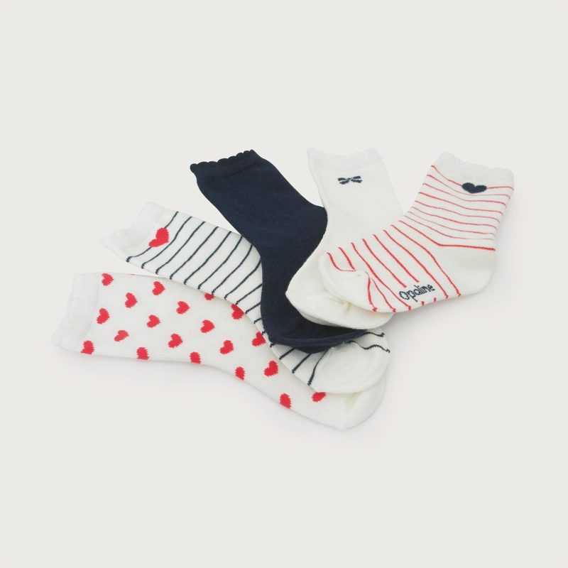 PACK DE 5 CALCETINES CON RAYAS DE NIÑA OPALINE - 3