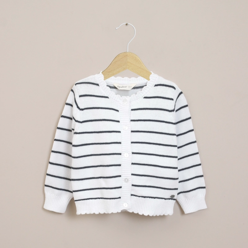 CHALECO INFANT NIÑA LINEAS BLANCO OPALINE - 1