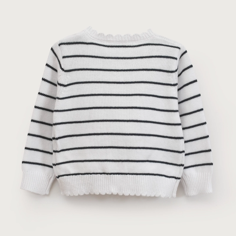 CHALECO INFANT NIÑA LINEAS BLANCO OPALINE - 3