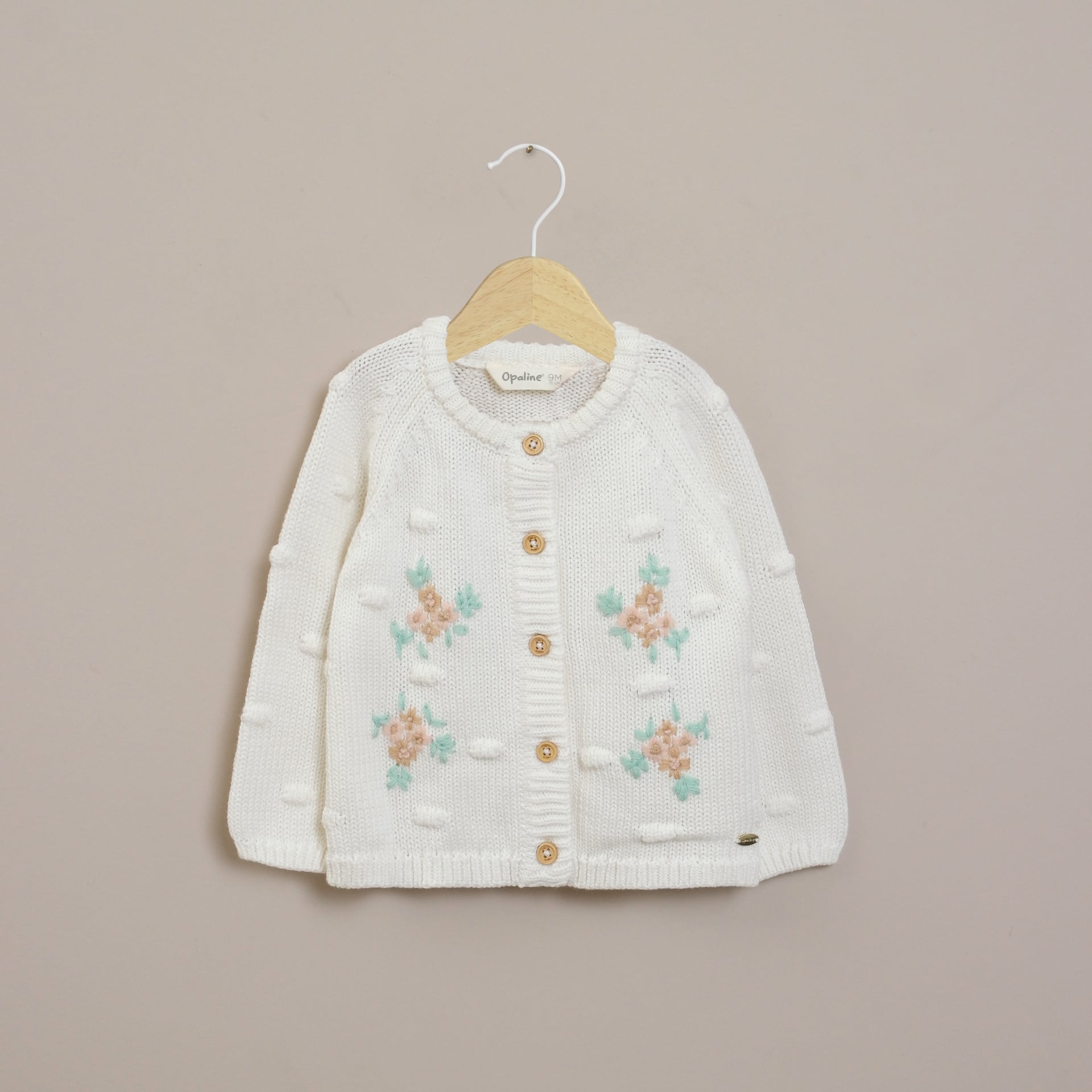 CHALECO INFANT NIÑA FLORES BLANCO OPALINE - 1