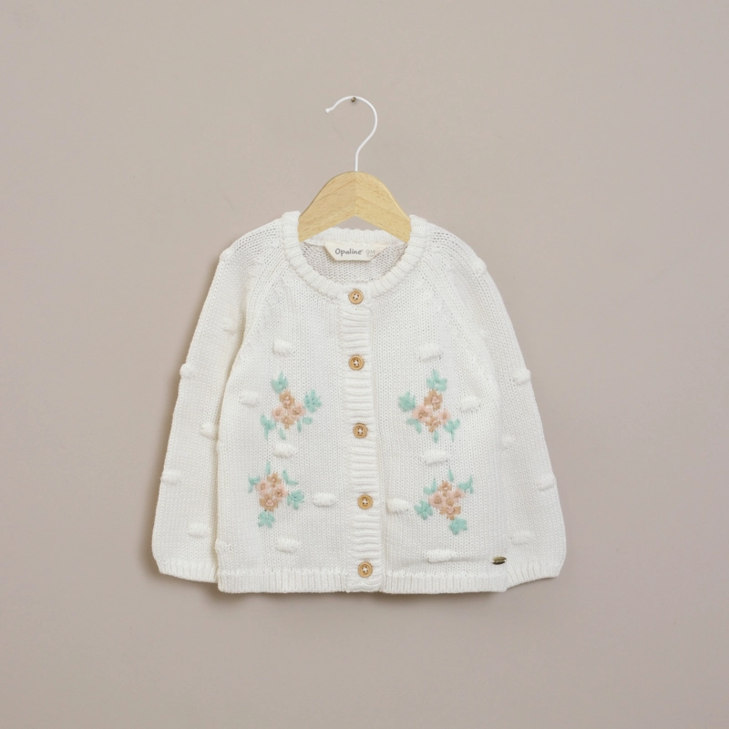 CHALECO INFANT NIÑA FLORES BLANCO OPALINE - 1