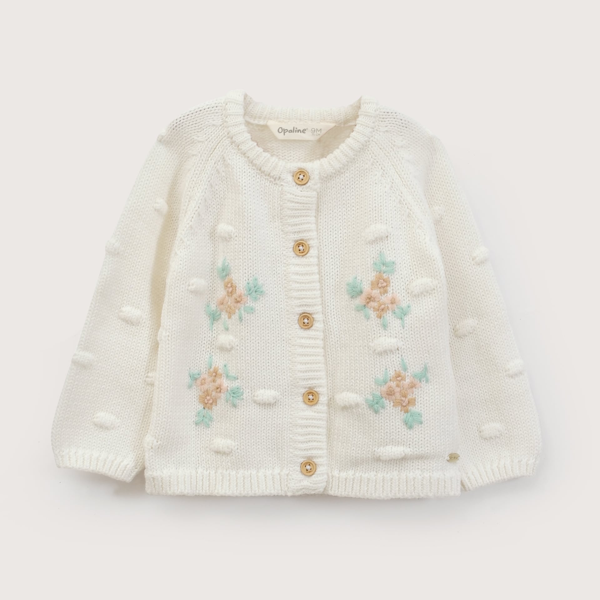 CHALECO INFANT NIÑA FLORES BLANCO OPALINE - 2