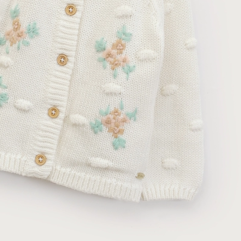 CHALECO INFANT NIÑA FLORES BLANCO OPALINE - 4
