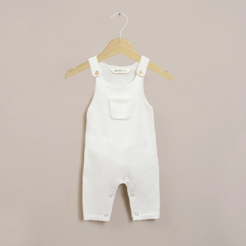 JARDINERA BEBE UNISEX BLANCO OPALINE - 1