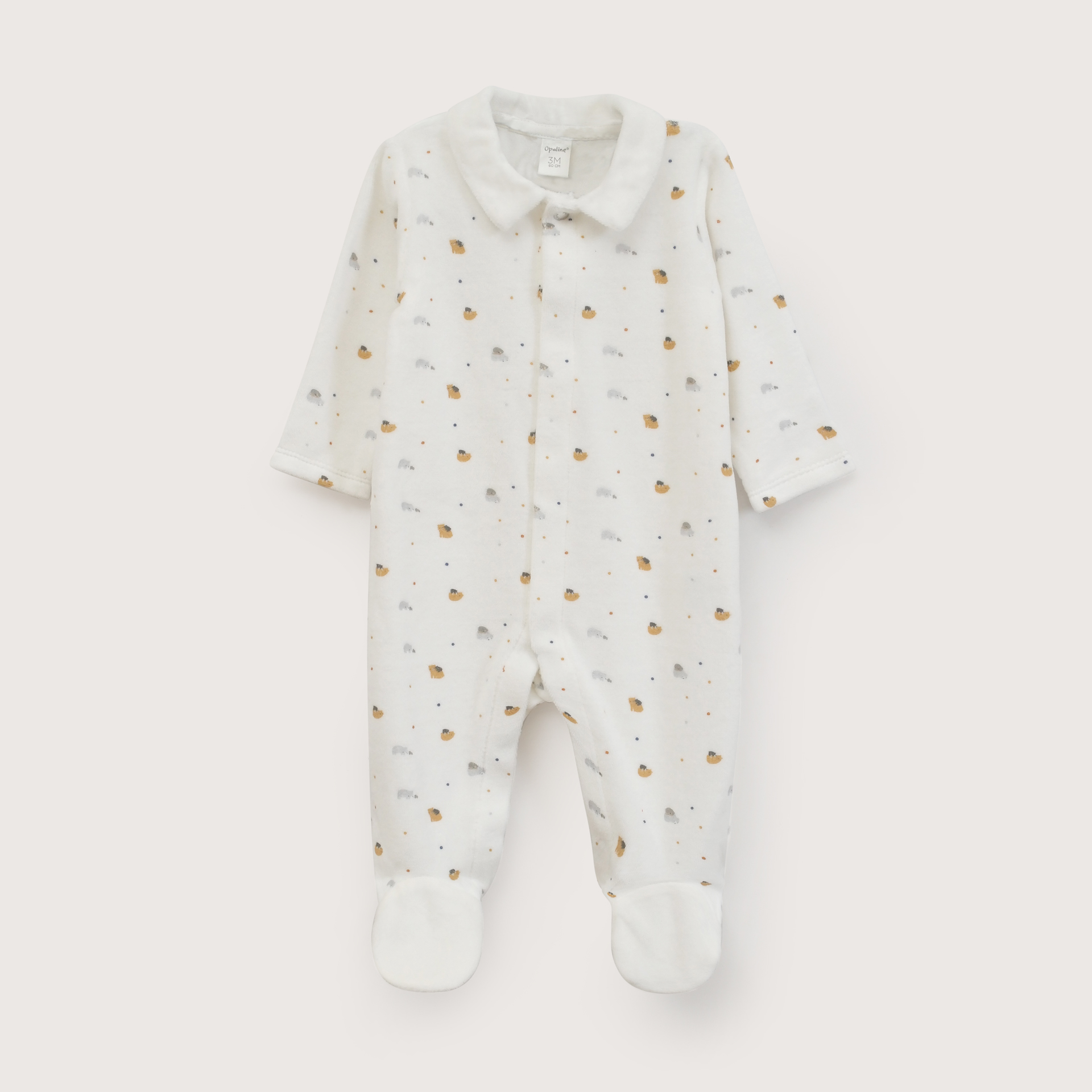 OSO PLUSH BEBE NIÑO ESTAMPADO BLANCO OPALINE - 2