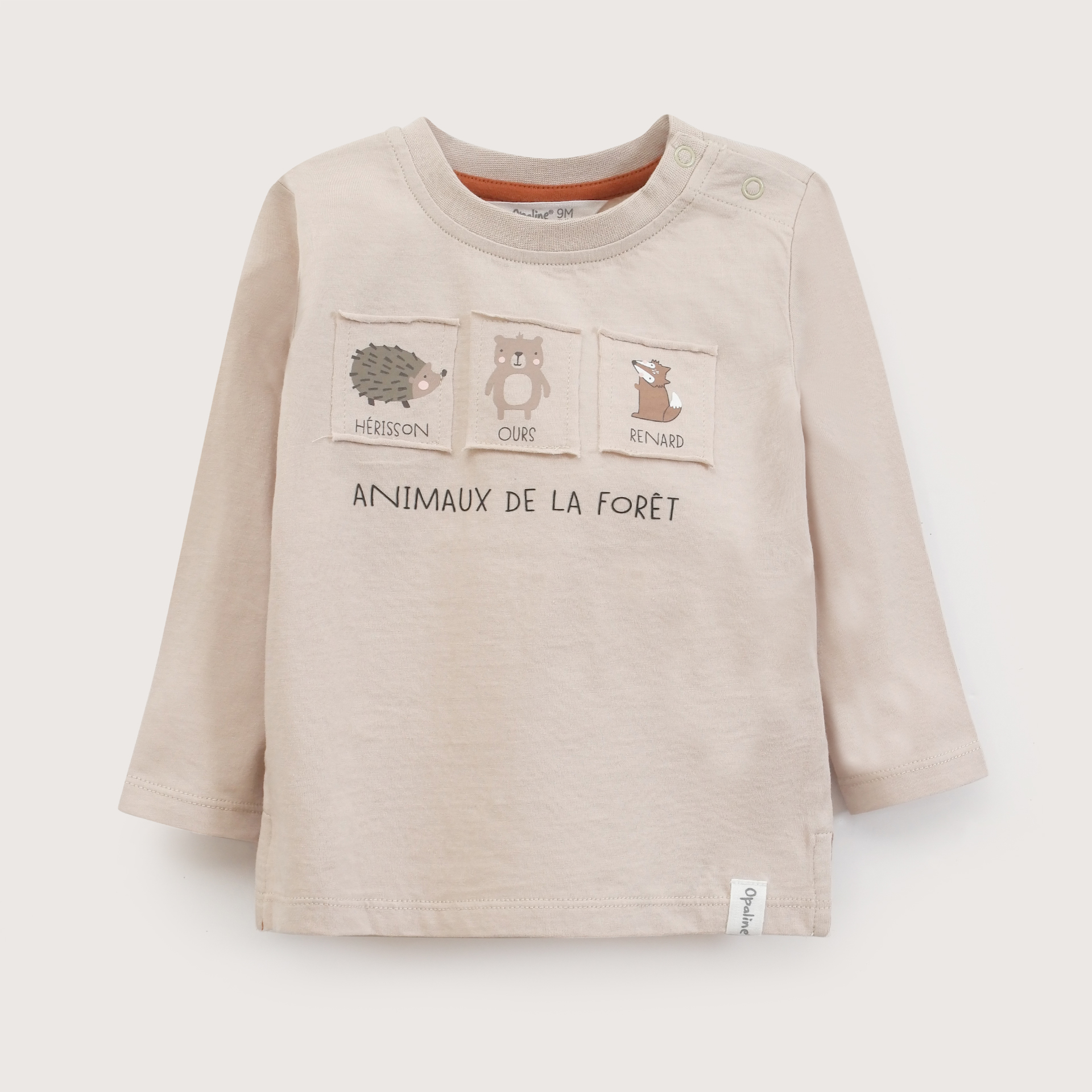 POLERA INFANT NIÑO BEIGE CON PARCHE OPALINE - 2