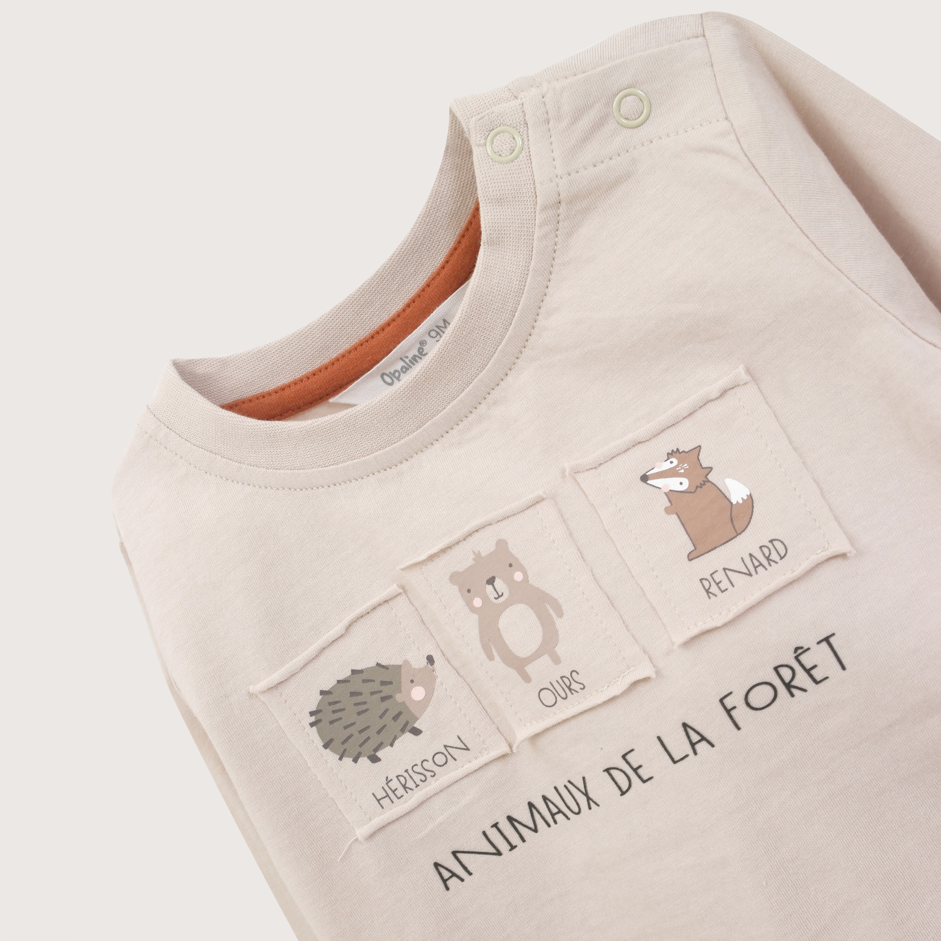 POLERA INFANT NIÑO BEIGE CON PARCHE OPALINE - 4