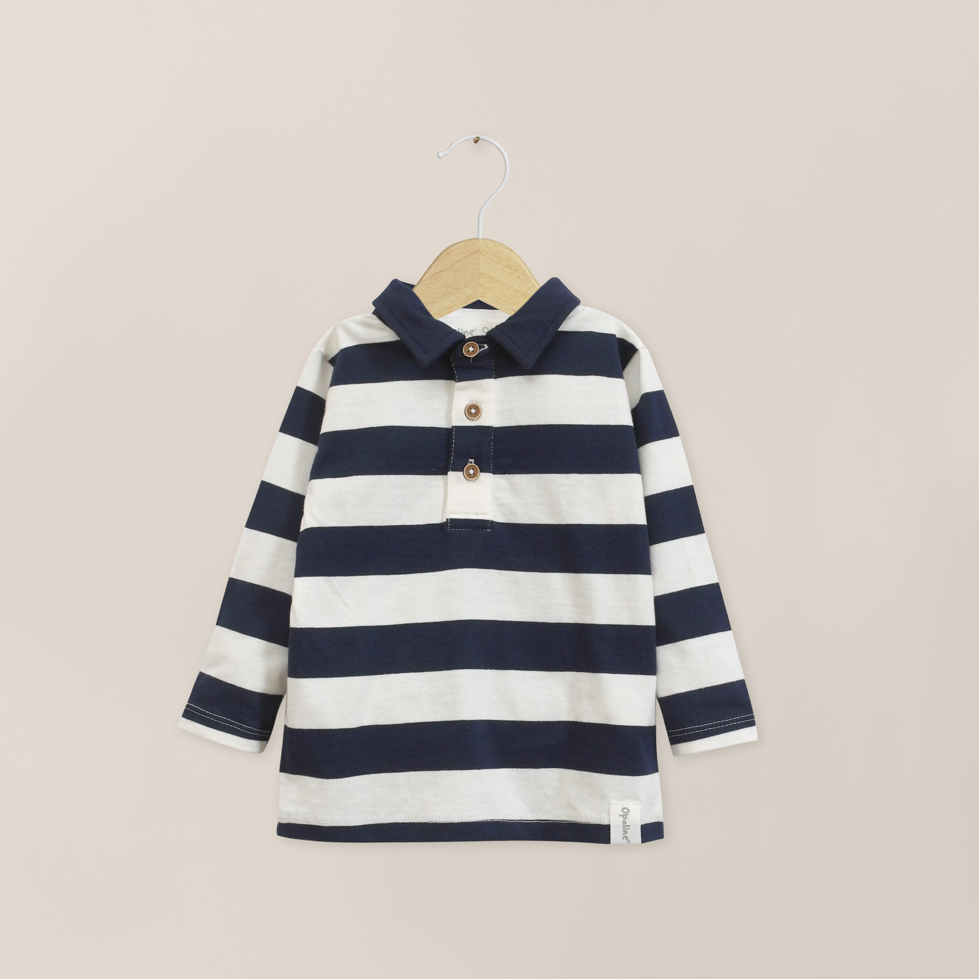 POLERA INFANT NIÑO AZUL CON FRANJAS OPALINE - 1