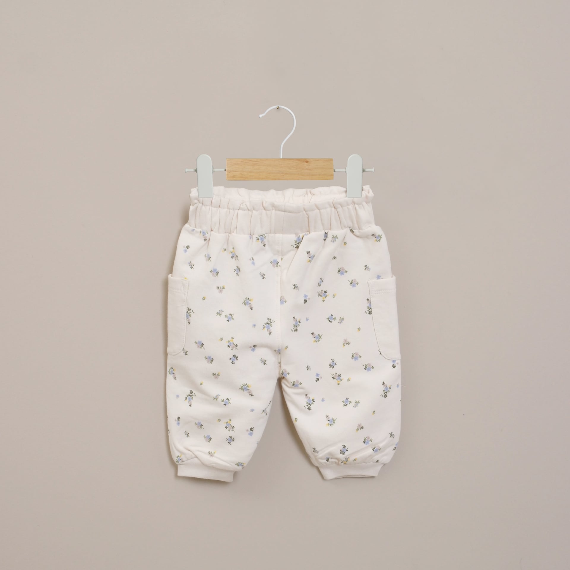 PANTALON BUZO BEBE NIÑA CREMA OPALINE - 1