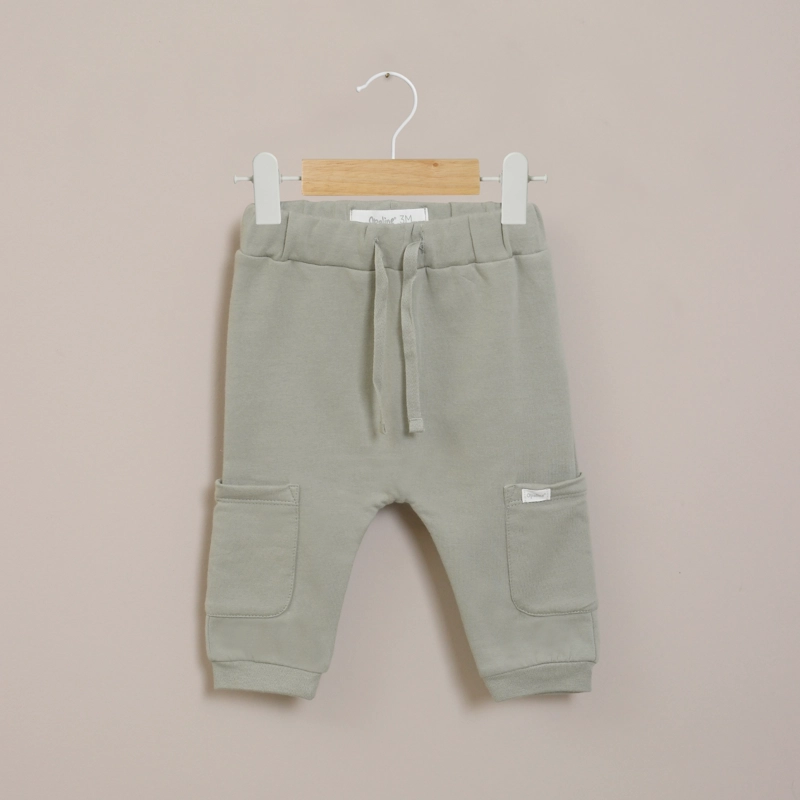 PANTALON BUZO BEBE NIÑO VERDE OPALINE - 1