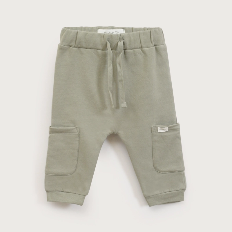 PANTALON BUZO BEBE NIÑO VERDE OPALINE - 2
