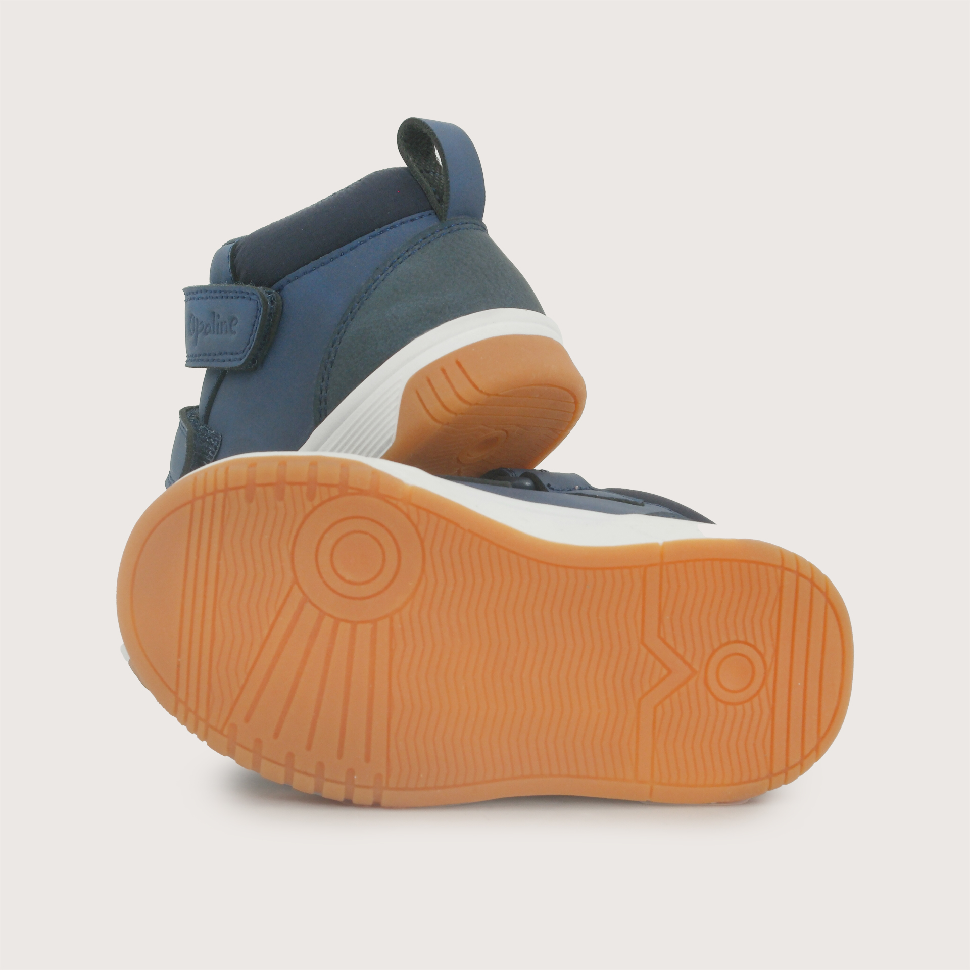 ZAPATILLA ALTA DOBLE VELCRO AZUL NIÑO OPALINE - 3