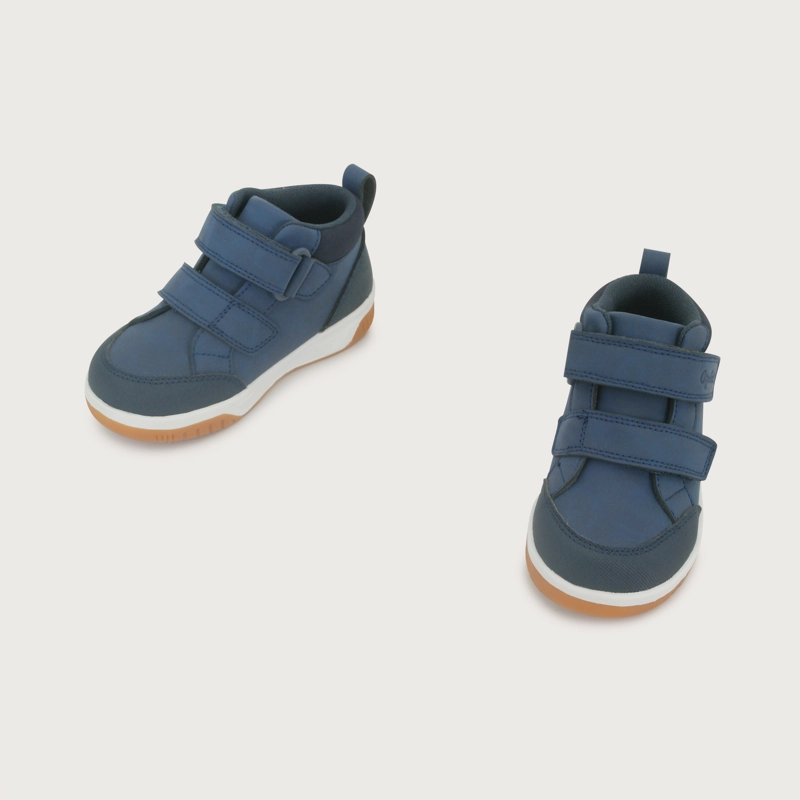 ZAPATILLA ALTA DOBLE VELCRO AZUL NIÑO OPALINE - 4