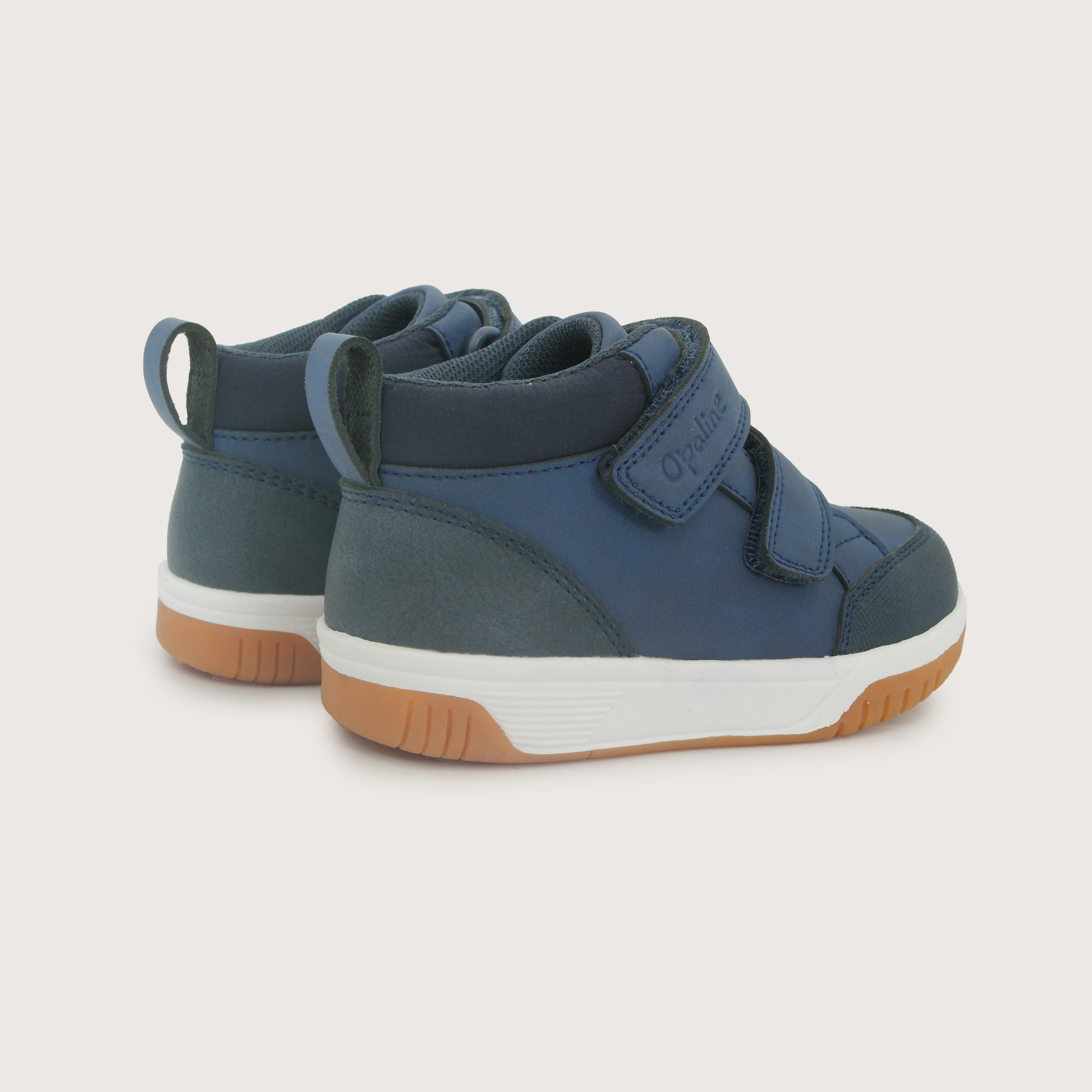 ZAPATILLA ALTA DOBLE VELCRO AZUL NIÑO OPALINE - 5