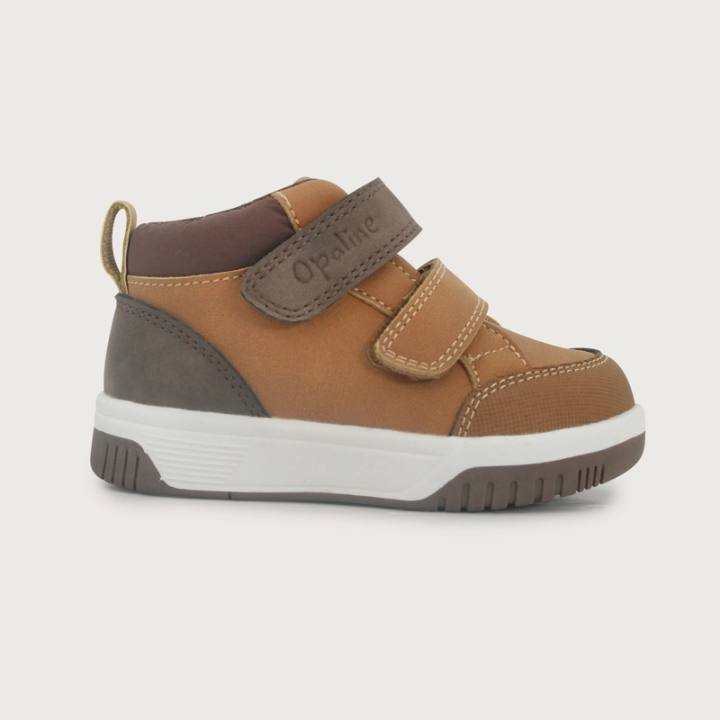 ZAPATILLA ALTA DOBLE VELCRO CAMEL NIÑO OPALINE - 2