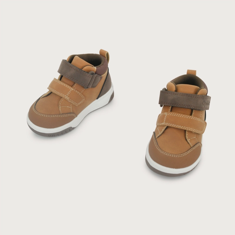 ZAPATILLA ALTA DOBLE VELCRO CAMEL NIÑO OPALINE - 4