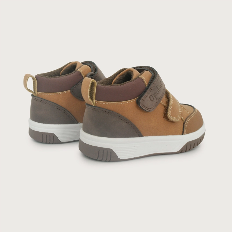 ZAPATILLA ALTA DOBLE VELCRO CAMEL NIÑO OPALINE - 5