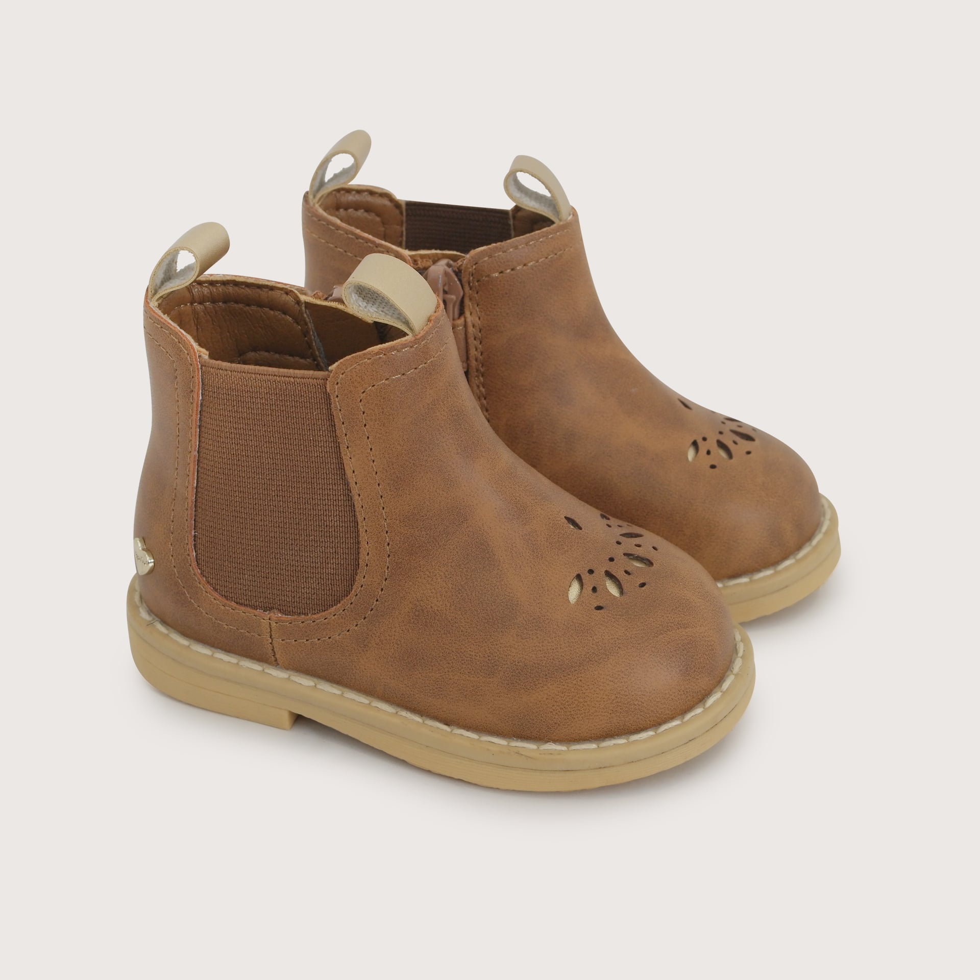 BOTIN CASUAL CAMEL NIÑA OPALINE - 1