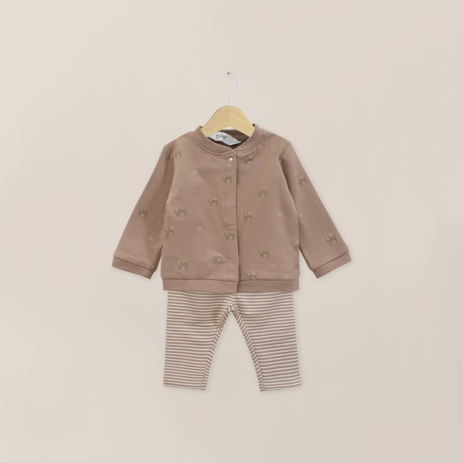 CONJUNTO CAFE BEBE NIÑO OPALINE - 1