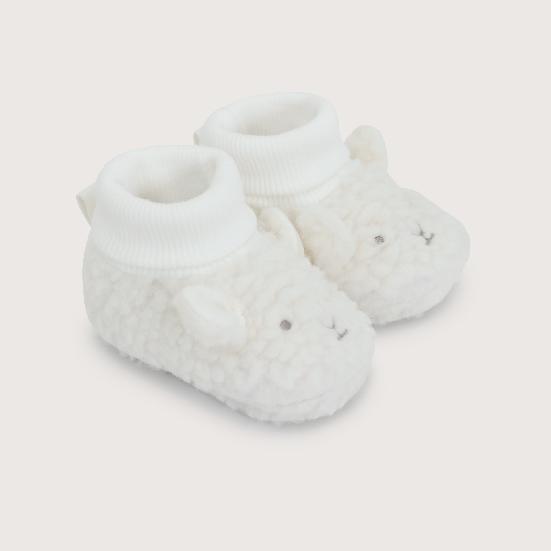 ZAPATO TEJIDO CONEJO BLANCO DE BEBE  OPALINE - 1