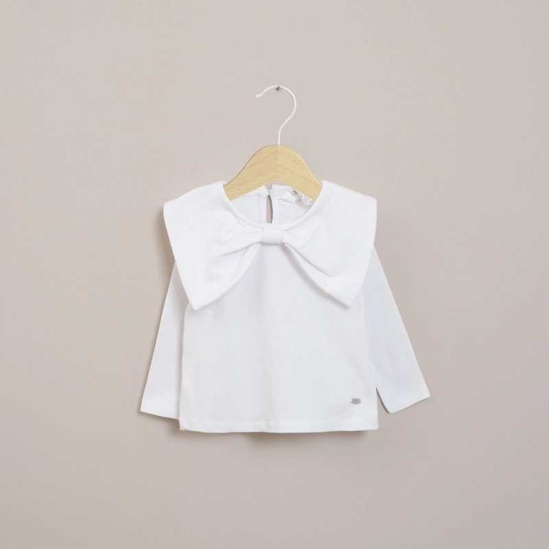 POLERA BLANCA CON CINTA INFANT NIÑA OPALINE - 1