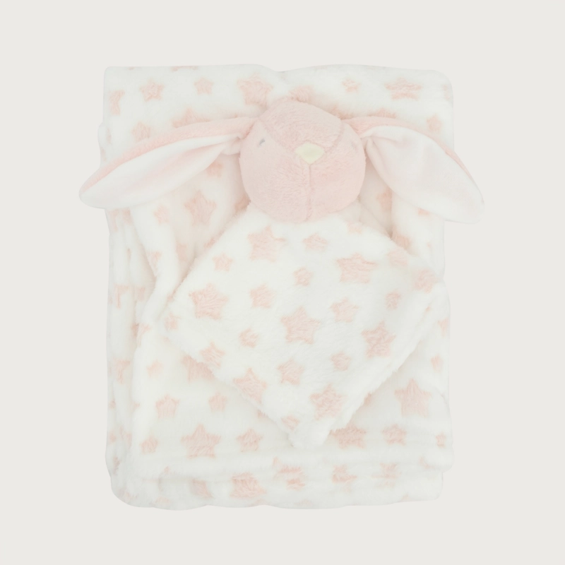 MANTA PLUSH DE BEBE ROSADA OPALINE - 2