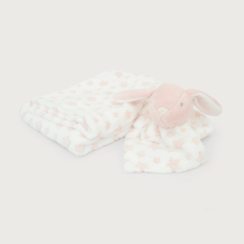 MANTA PLUSH DE BEBE ROSADA OPALINE - 3