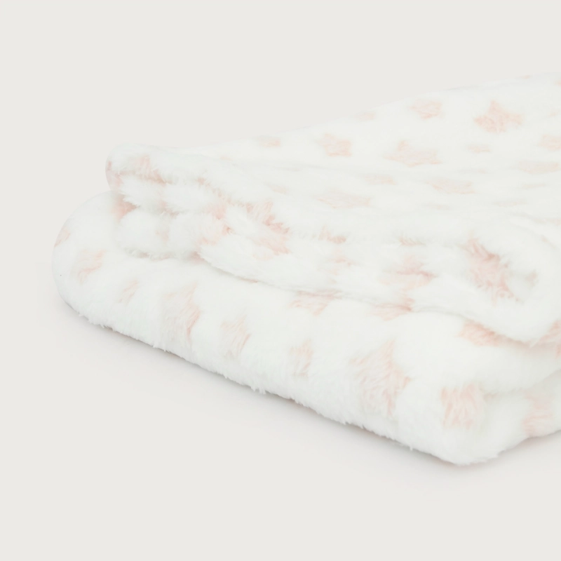 MANTA PLUSH DE BEBE ROSADA OPALINE - 4