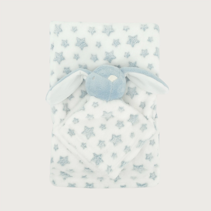 MANTA DE BEBE PLUSH AZUL OPALINE - 2