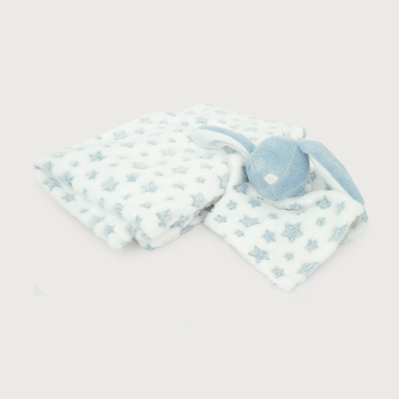 MANTA DE BEBE PLUSH AZUL OPALINE - 3