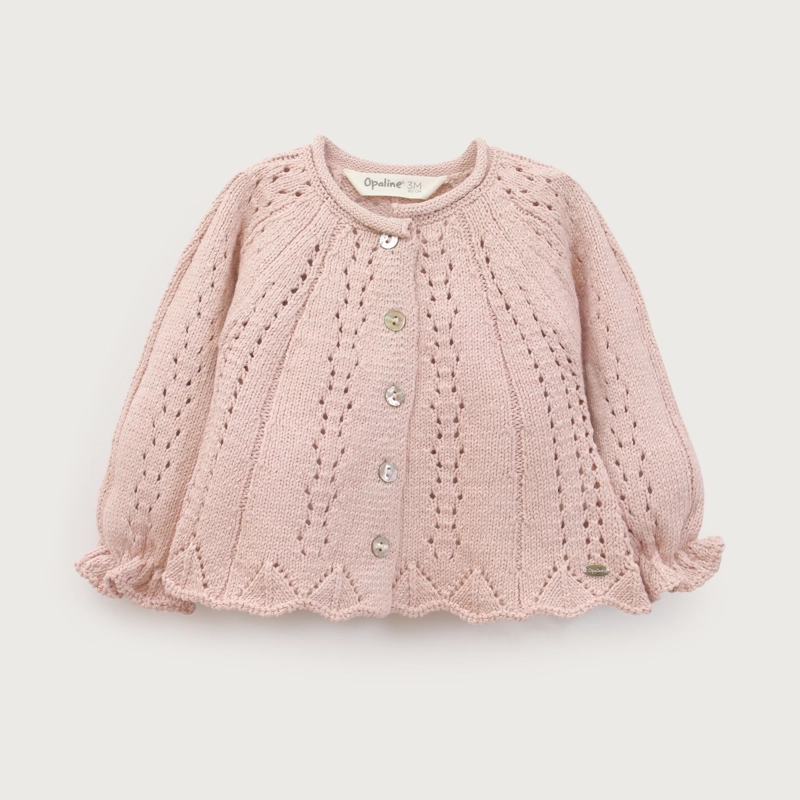 CHALECO BEBE NIÑA ROSADO OPALINE - 2