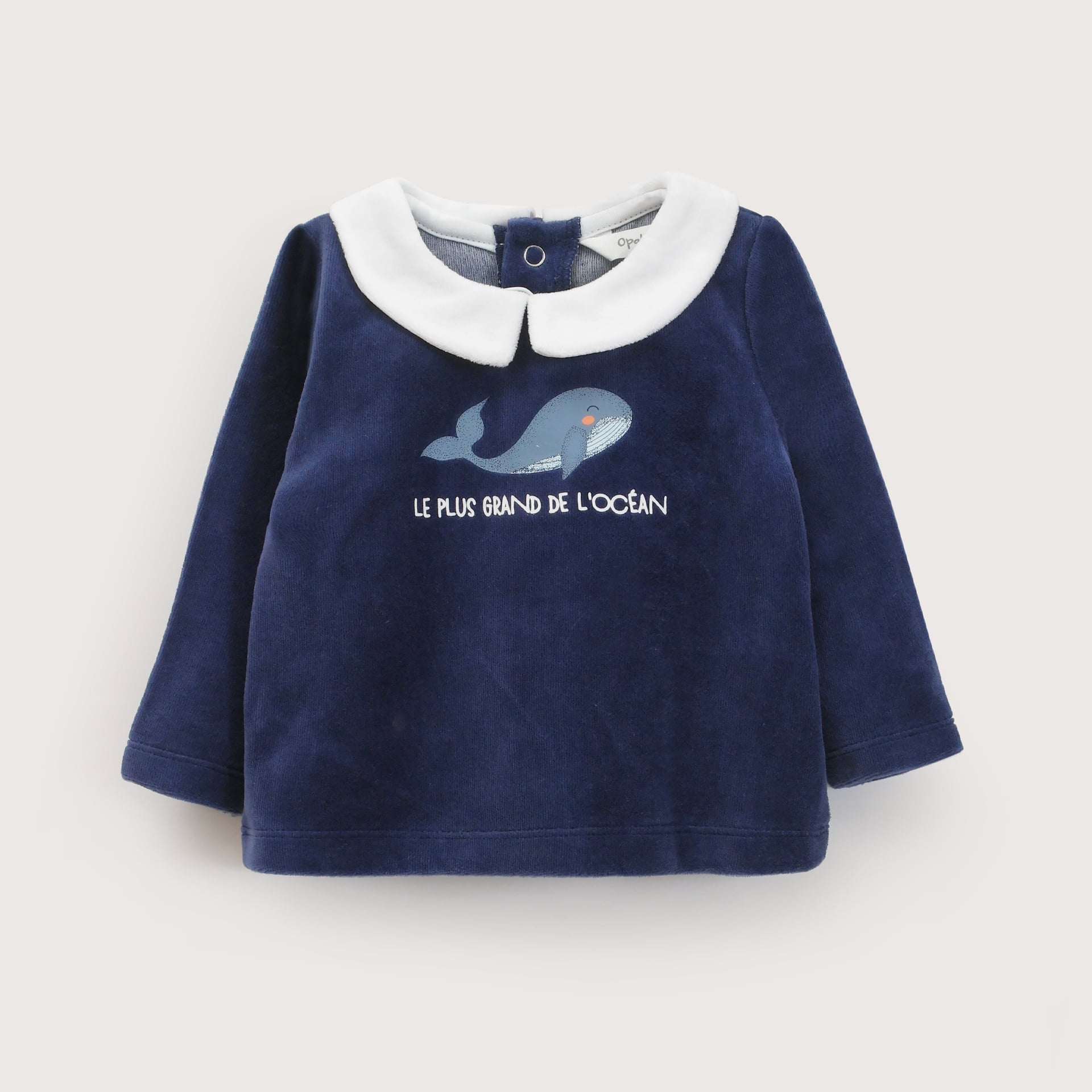 CONJUNTO PLUSH BEBE NIÑO AZUL MARINO OPALINE - 3