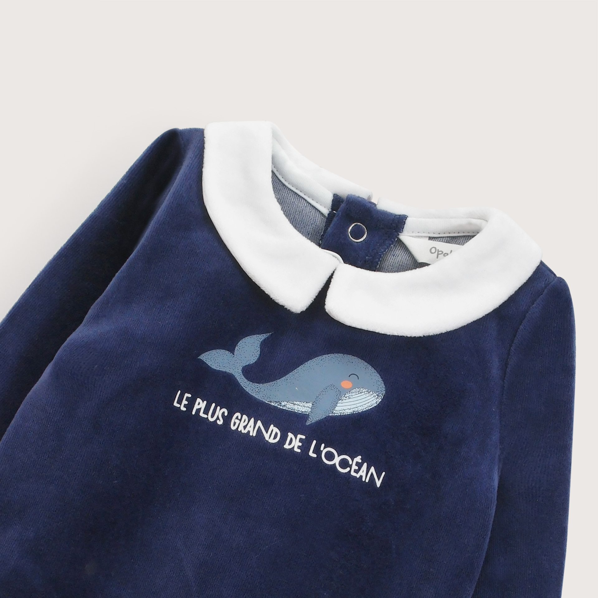 CONJUNTO PLUSH BEBE NIÑO AZUL MARINO OPALINE - 5