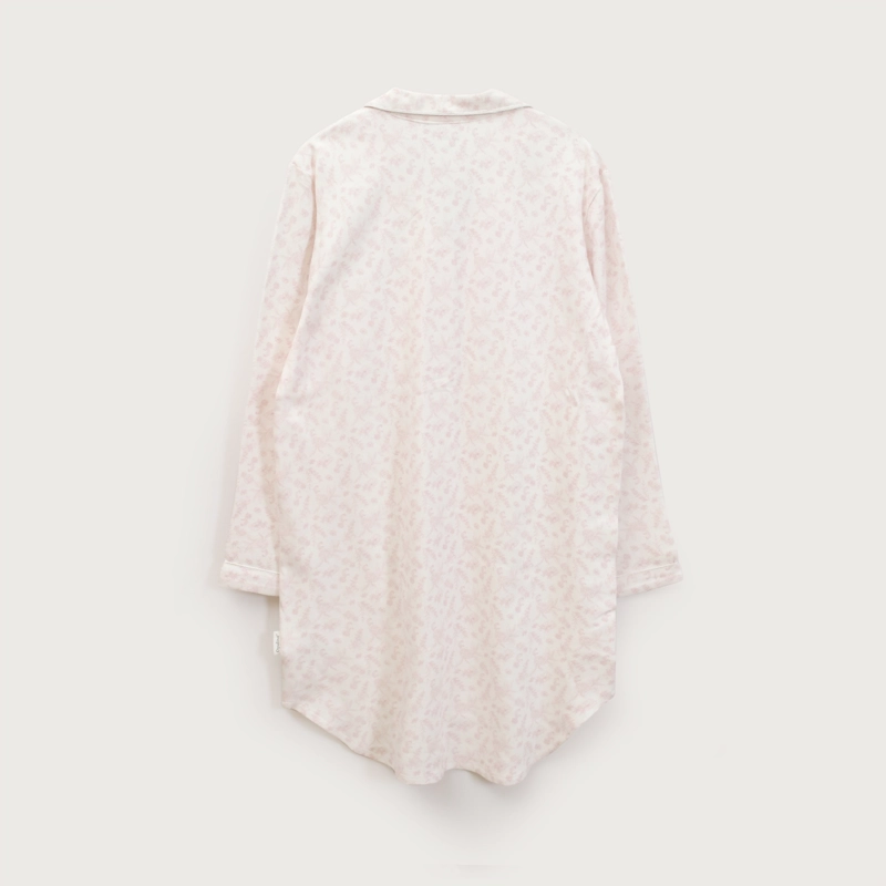 PIJAMA MUJER CAMISON LARGO BLANCO OPALINE - 3