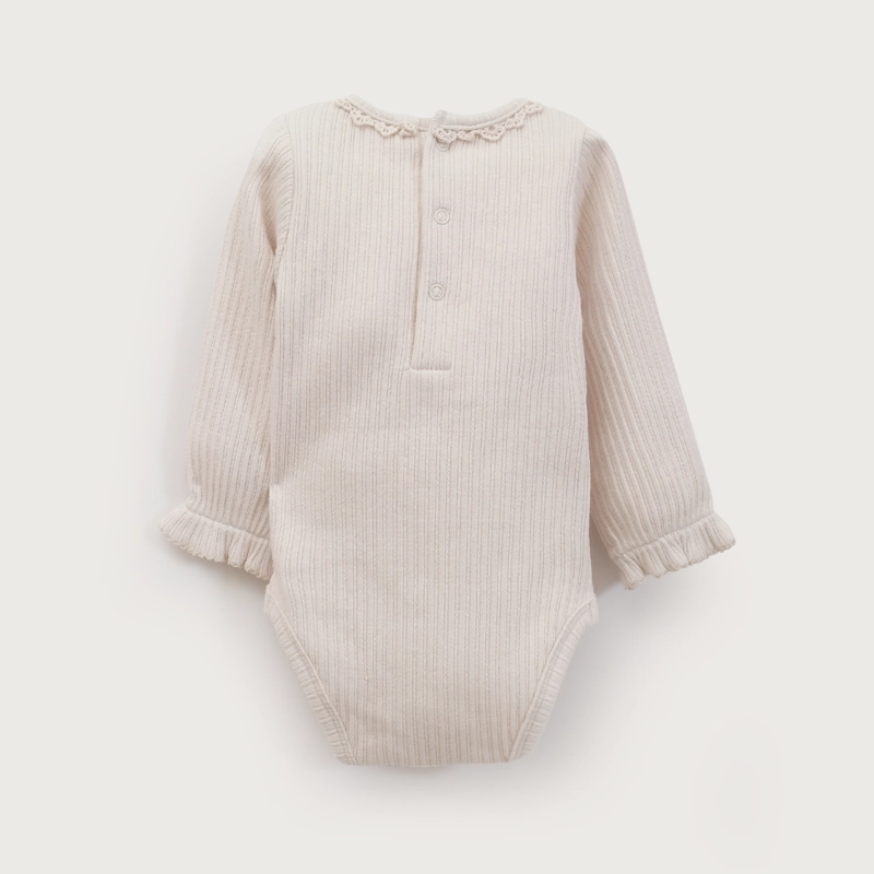 BODY BEBE NIÑA CREMA OPALINE - 3